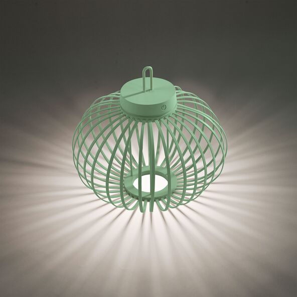 LED-Akku-Tisch- und Bodenleuchte Korga, grün, ⌀ 36 cm