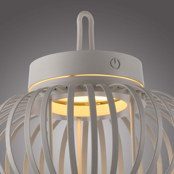 LED-Akku-Tisch- und Bodenleuchte Korga, greige, ⌀ 25 cm