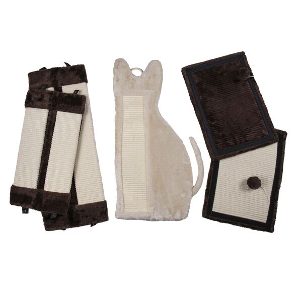 Kratzbrett-Set, braun, 5-tlg.