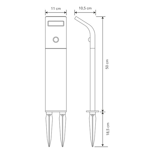 Solar-LED-Gartenleuchte SO44, mit Bewegungsmelder
