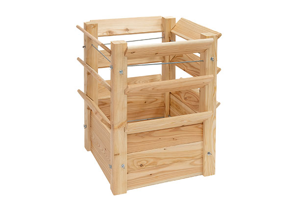 Lärchenholz-Hochbeet Premium L Natur, 66 x 66 x 73 cm