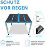 Pavillon mit Lamellendach, anthrazit, 3 x 2 m