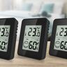 Thermo-Hygrometer, 3er Set, schwarz