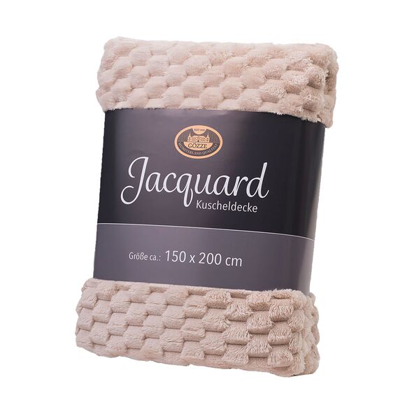 Wohndecke Jacquard 3D, crème