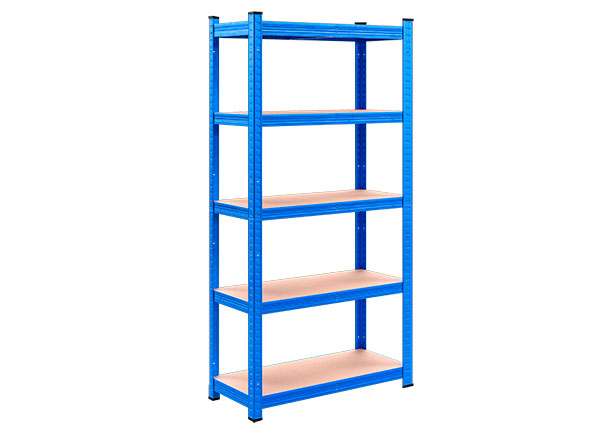 Schwerlastregal Premium, 5 Böden, blau
