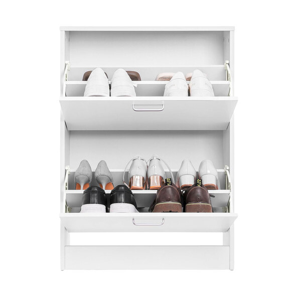 Schuhschrank mit zwei Klappfächern