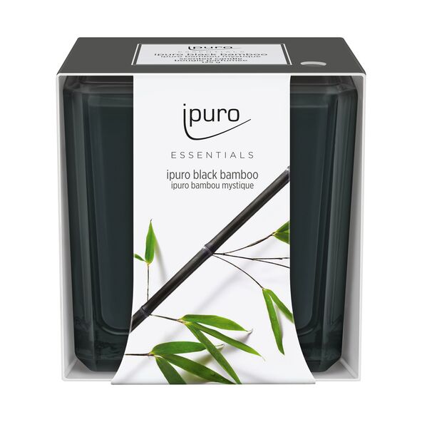 Duftkerze ESSENTIALS black bamboo, 6er Set