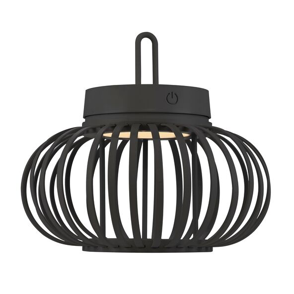 LED-Akku-Tisch- und Bodenleuchte Korga, schwarz, ⌀ 25 cm