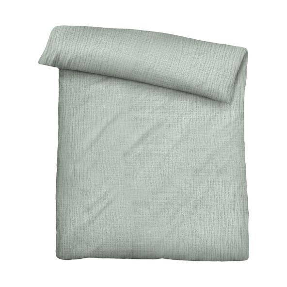 Musselin Bettwäsche 135/200 + 80/80 cm, nilgrün
