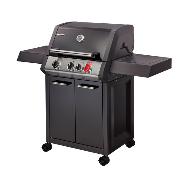 Gasgrill Monroe Black ProX 3 KR Turbo, inkl. Wetterschutzhülle