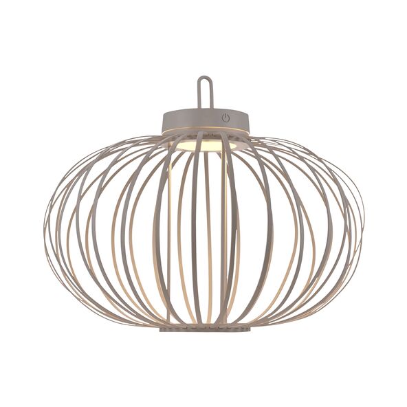 LED-Akku-Tisch- und Bodenleuchte Korga, greige, ⌀ 46 cm