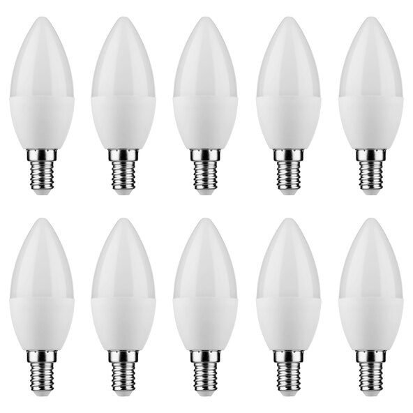 LED-Leuchtmittel Kerze E14 4,5 W 470 lm, 10er-Set