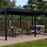  Pavillon & Carport mit Lamellendach, anthrazit, 3 x 5 m