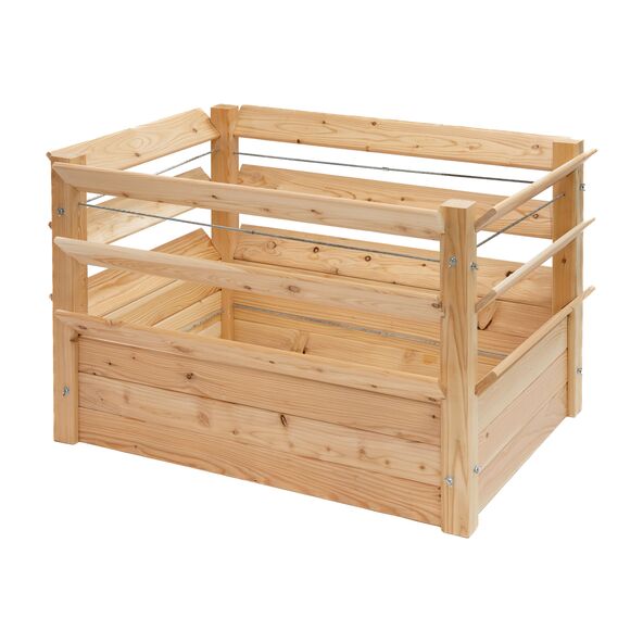 Lärchenholz-Hochbeet Premium XXL Natur, 125 x 91 x 73 cm
