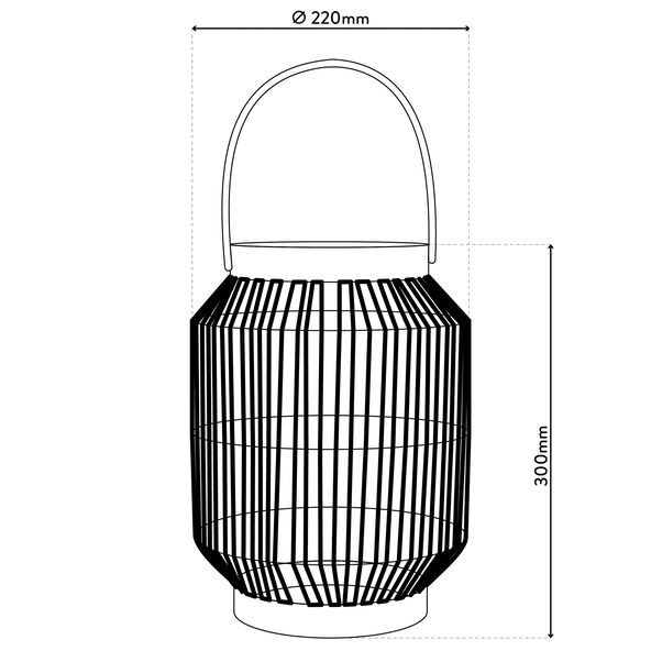 LED-Solarleuchte Korbinian, 30 x 22 cm