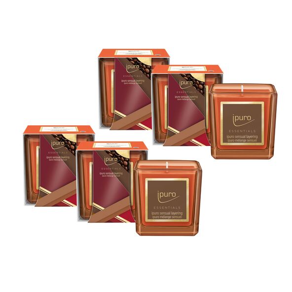 Duftkerze ESSENTIALS sensual layering, 6er Set