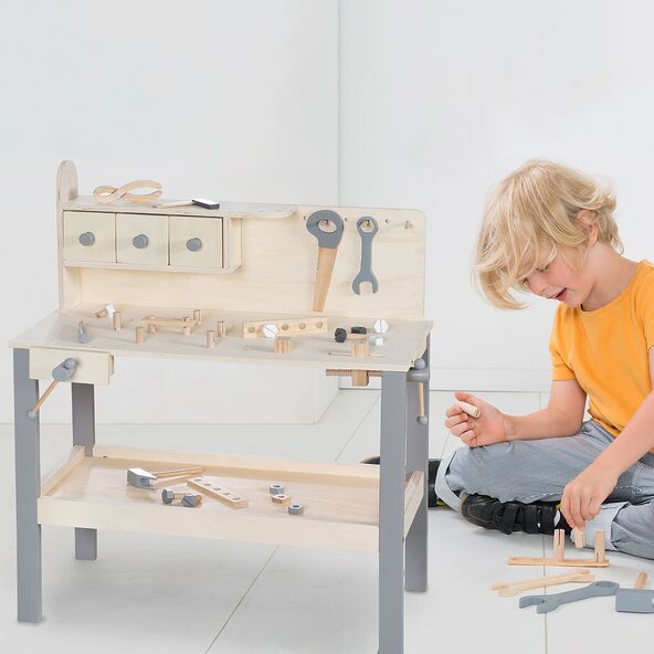 Kinderwerkbank mit Werkzeugset