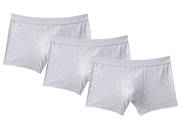 Retro-Boxershorts, grau, M, 3er Set