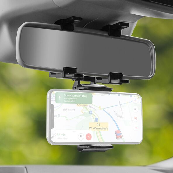 KFZ-Smartphone-Halterung, mit Innenspiegel-Befestigung