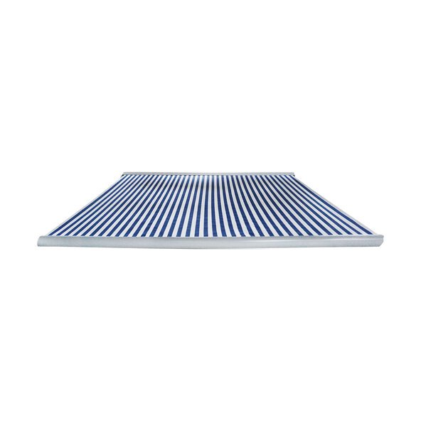 LED-Vollkassettenmarkise ELOS V2 inkl. Windsensor marineblau-weiß, 400 x 300 cm
