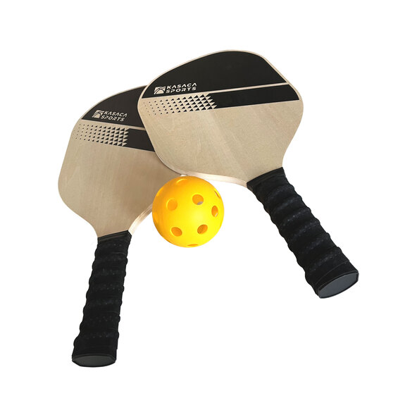 Paddel-/Pickleball-Set mit Netz, 4 Schlägern & 4 Bällen