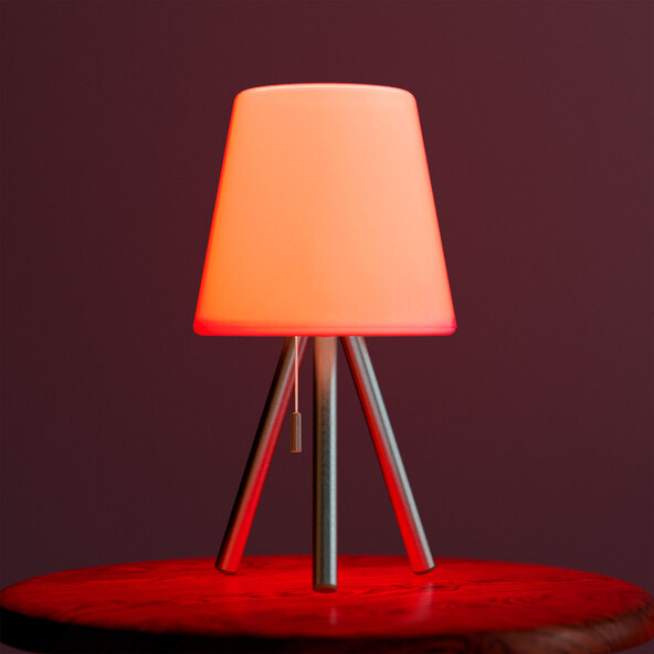 LED-Outdoor-Akku-Tischleuchte, dreibeinig