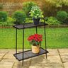 Modernes Blumenregal, schwarz