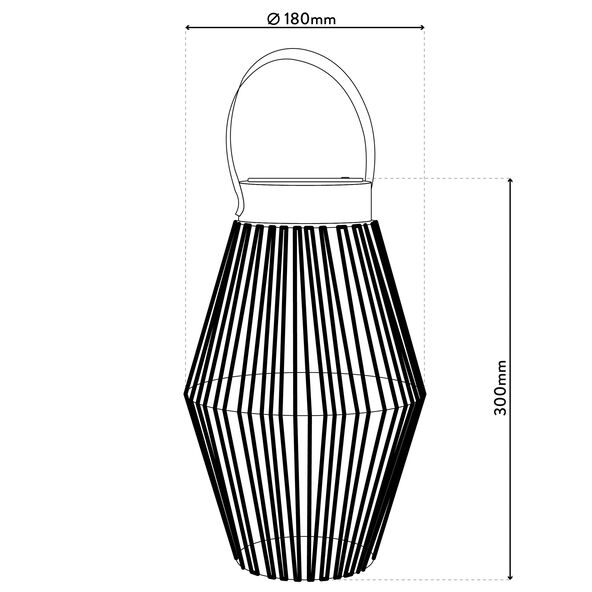 LED-Solarleuchte Korbinian, 30 x 18 cm