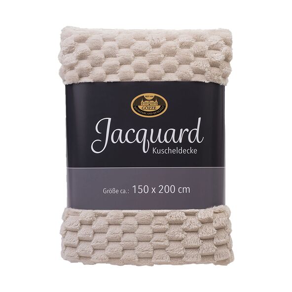Wohndecke Jacquard 3D, crème