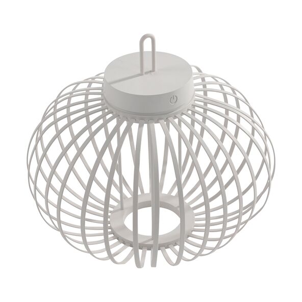 LED-Akku-Tisch- und Bodenleuchte Korga, weiß, ⌀ 36 cm