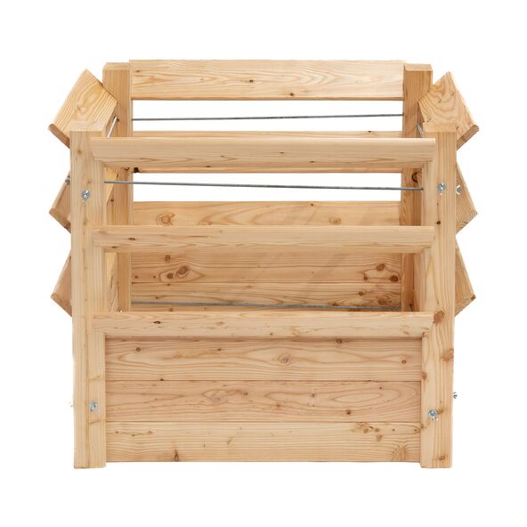 Lärchenholz-Hochbeet Premium XL Natur, 91 x 66 x 73 cm