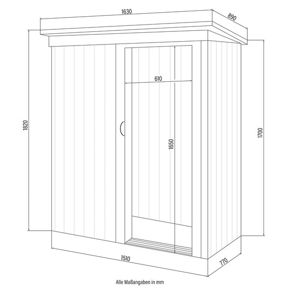 Geräteschuppen Bohio Deluxe XS