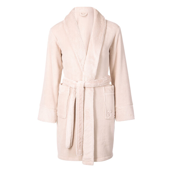 Bademantel, creme, S