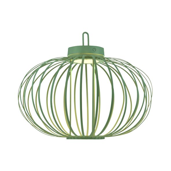 LED-Akku-Tisch- und Bodenleuchte Korga, grün, ⌀ 46 cm