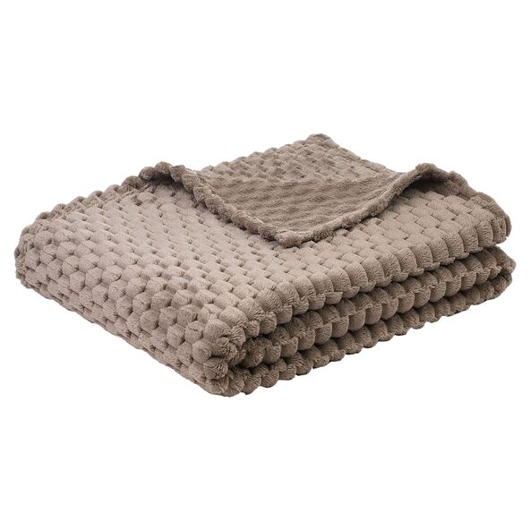 Wohndecke Jacquard 3D, stein