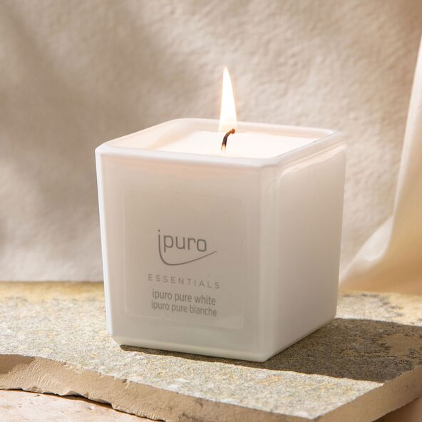 Duftkerze ESSENTIALS pure white, 6er Set