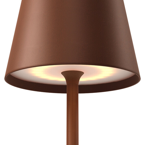 LED-Akku-Tischlampe Dinner Light classic, braun
