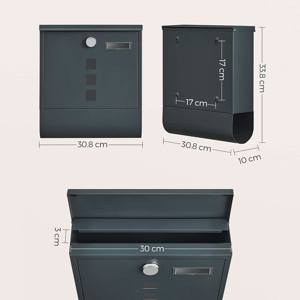 Briefkasten, anthrazit