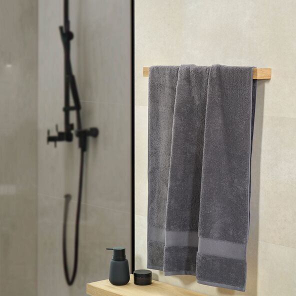 Frottier-Serie Hotel Duschtuch, 2er Set, anthrazit
