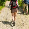 Faltbarer Wanderstock, silber/schwarz