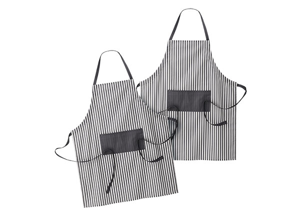 Küchenschürze Japandi, 2er Set, grau