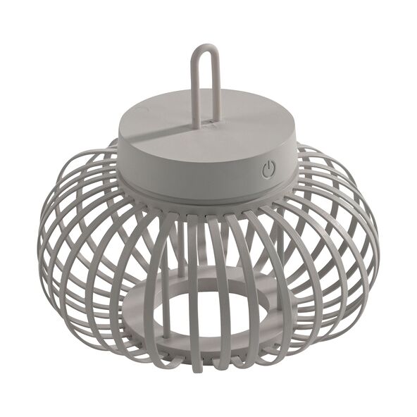 LED-Akku-Tisch- und Bodenleuchte Korga, greige, ⌀ 25 cm