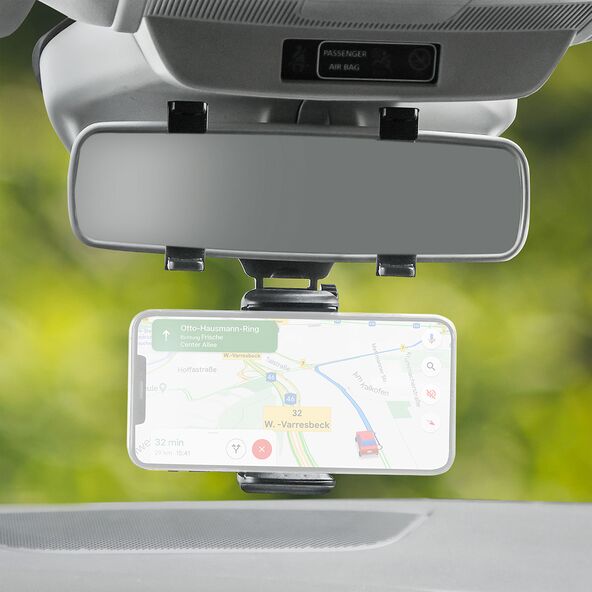 KFZ-Smartphone-Halterung, mit Innenspiegel-Befestigung