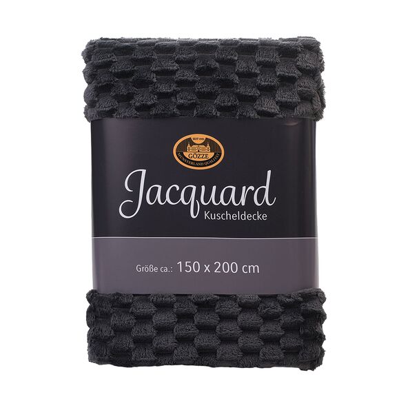 Wohndecke Jacquard 3D, anthrazit
