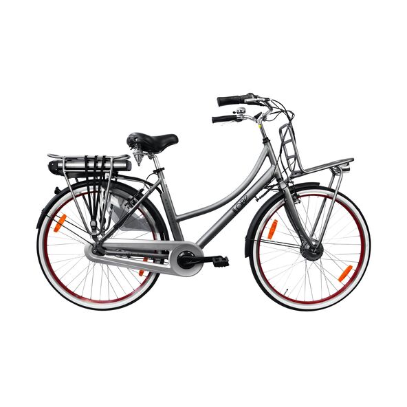 28" City-E-Bike Rosendaal 3 Lady, grau