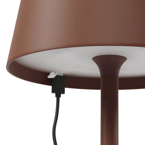 LED-Akku-Tischlampe Dinner Light classic, braun