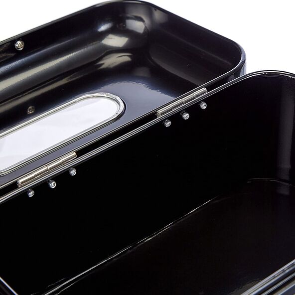 Retro-Brotkasten small, schwarz