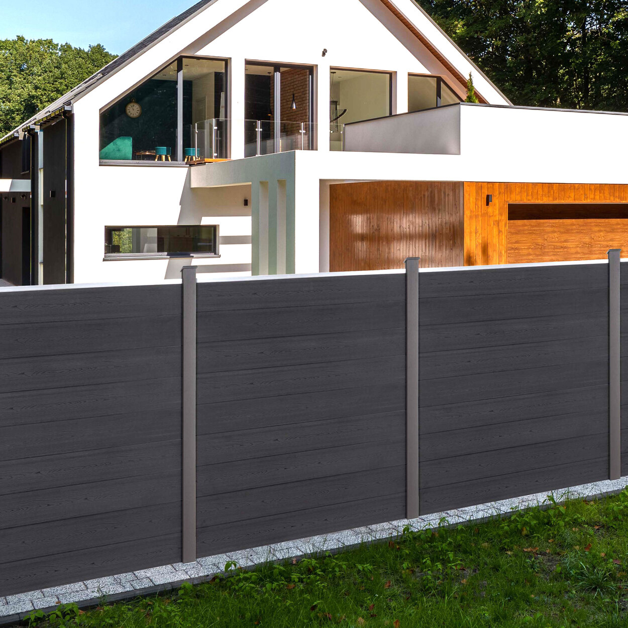 Home Deluxe WPCSichtschutzzaun V2 CALLADO grau ALDI
