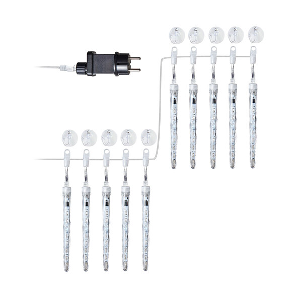 Eiszapfenlichterkette, 80 LED, kaltweiß
