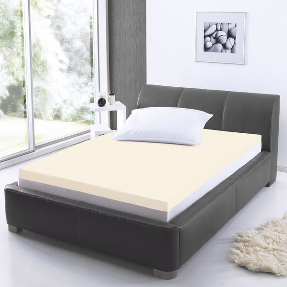Supersoft Spannbetttuch für Topper, 140-160 x 200-220 cm, creme